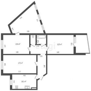 3-к квартира, вторичка, 65м2, 7/8 этаж