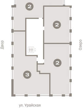 2-к квартира, вторичка, 63м2, 7/8 этаж