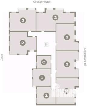 2-к квартира, вторичка, 67м2, 5/7 этаж