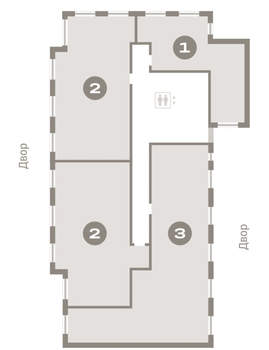 1-к квартира, вторичка, 54м2, 9/11 этаж