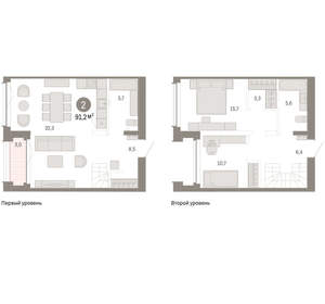 2-к квартира, вторичка, 91м2, 16/16 этаж