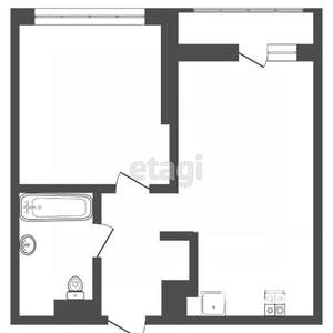 1-к квартира, вторичка, 38м2, 6/8 этаж