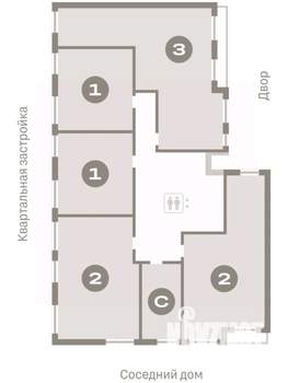 2-к квартира, вторичка, 94м2, 6/7 этаж