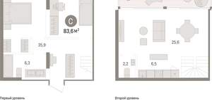 2-к квартира, вторичка, 84м2, 5/9 этаж