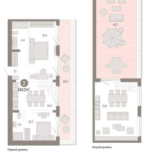 2-к квартира, вторичка, 163м2, 7/11 этаж