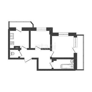 2-к квартира, вторичка, 51м2, 4/16 этаж