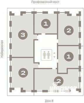 2-к квартира, вторичка, 76м2, 6/9 этаж