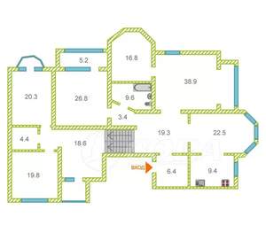 5-к квартира, вторичка, 234м2, 2/6 этаж