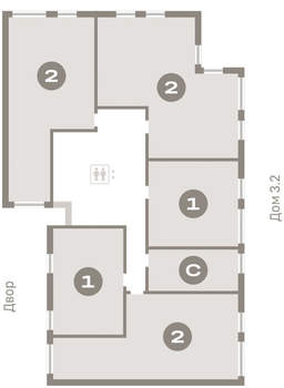 2-к квартира, вторичка, 101м2, 8/25 этаж