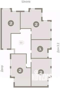 2-к квартира, вторичка, 67м2, 9/25 этаж