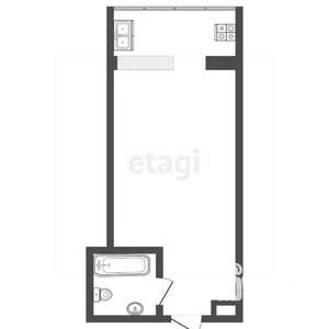 Студия квартира, вторичка, 15м2, 2/8 этаж