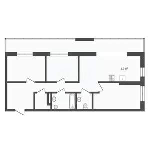 4-к квартира, вторичка, 91м2, 19/19 этаж