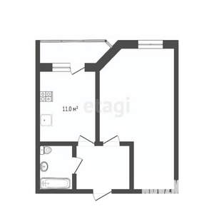 1-к квартира, вторичка, 42м2, 14/16 этаж