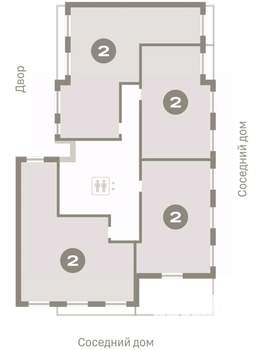 2-к квартира, вторичка, 56м2, 7/7 этаж