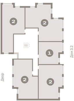 2-к квартира, вторичка, 95м2, 9/25 этаж