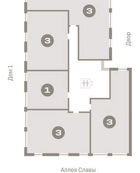 1-к квартира, вторичка, 45м2, 7/16 этаж
