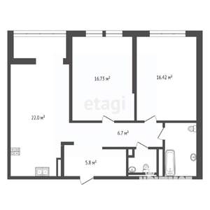 2-к квартира, вторичка, 80м2, 15/15 этаж