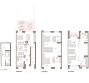 4-к квартира, вторичка, 169м2, 1/8 этаж