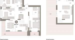 3-к квартира, вторичка, 181м2, 15/16 этаж