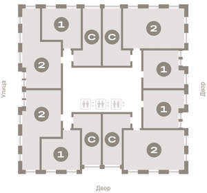 2-к квартира, вторичка, 71м2, 8/25 этаж