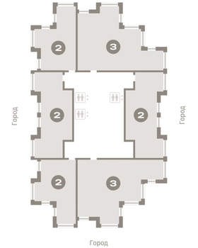 2-к квартира, вторичка, 63м2, 23/25 этаж