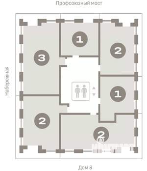 1-к квартира, вторичка, 51м2, 7/9 этаж