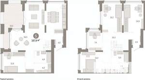 4-к квартира, вторичка, 168м2, 16/16 этаж
