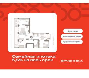 3-к квартира, вторичка, 134м2, 8/11 этаж