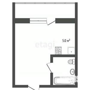 Студия квартира, вторичка, 20м2, 1/5 этаж