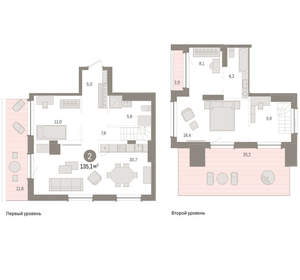 2-к квартира, вторичка, 135м2, 8/8 этаж