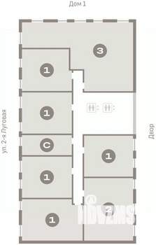 1-к квартира, вторичка, 50м2, 4/16 этаж