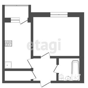 1-к квартира, вторичка, 36м2, 1/9 этаж