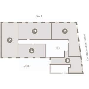 1-к квартира, вторичка, 54м2, 3/8 этаж