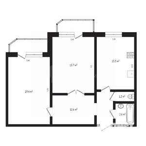 2-к квартира, вторичка, 67м2, 5/9 этаж