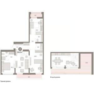 2-к квартира, вторичка, 136м2, 8/8 этаж