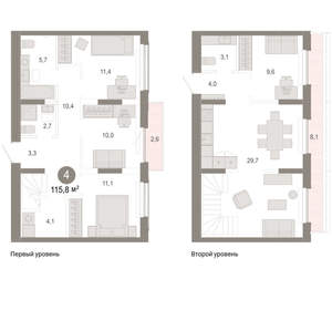 4-к квартира, вторичка, 116м2, 8/17 этаж