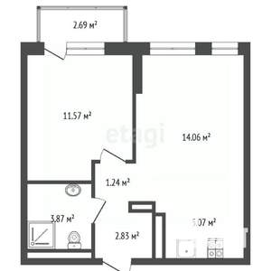 1-к квартира, вторичка, 39м2, 8/10 этаж
