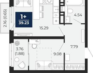 1-к квартира, вторичка, 37м2, 4/21 этаж