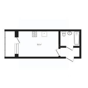 Студия квартира, вторичка, 30м2, 7/19 этаж