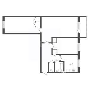 3-к квартира, вторичка, 58м2, 3/5 этаж