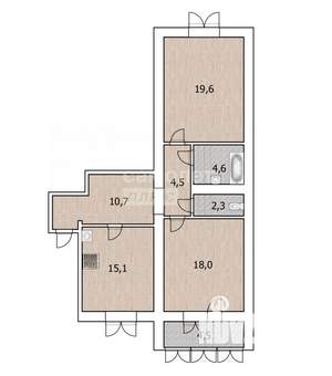 2-к квартира, вторичка, 79м2, 12/14 этаж