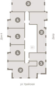 1-к квартира, вторичка, 54м2, 7/8 этаж