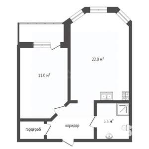 1-к квартира, вторичка, 46м2, 9/14 этаж