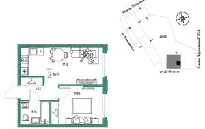 2-к квартира, вторичка, 37м2, 3/16 этаж