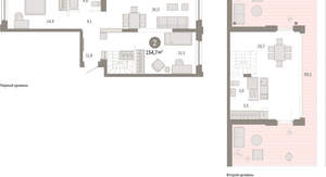 2-к квартира, вторичка, 157м2, 8/16 этаж