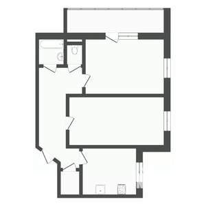 2-к квартира, вторичка, 50м2, 2/5 этаж