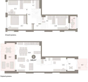 3-к квартира, вторичка, 149м2, 1/8 этаж