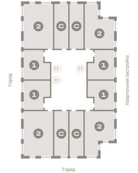 2-к квартира, вторичка, 64м2, 10/25 этаж