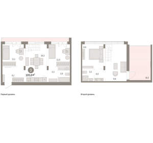 3-к квартира, вторичка, 106м2, 8/16 этаж