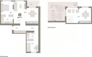 2-к квартира, вторичка, 145м2, 8/8 этаж